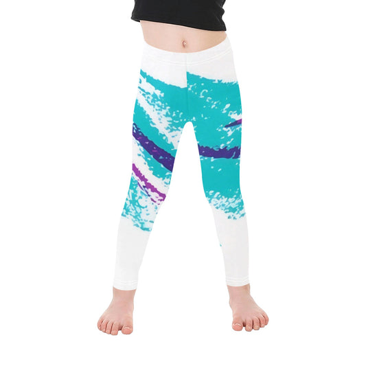 90s Jazz Solo Paper Cup Pattern All-Over Print Girls Leggings