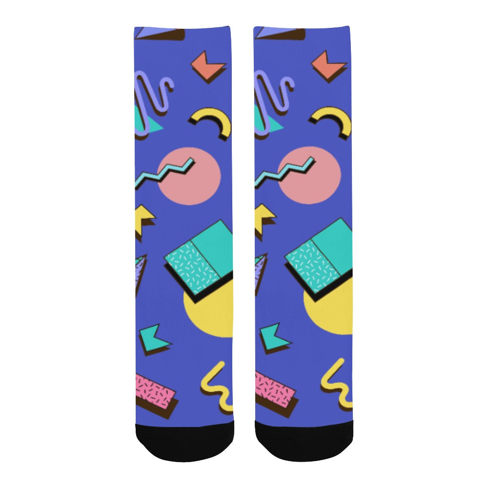 Nostalgic 90s Aesthetic Design Men's Custom Socks