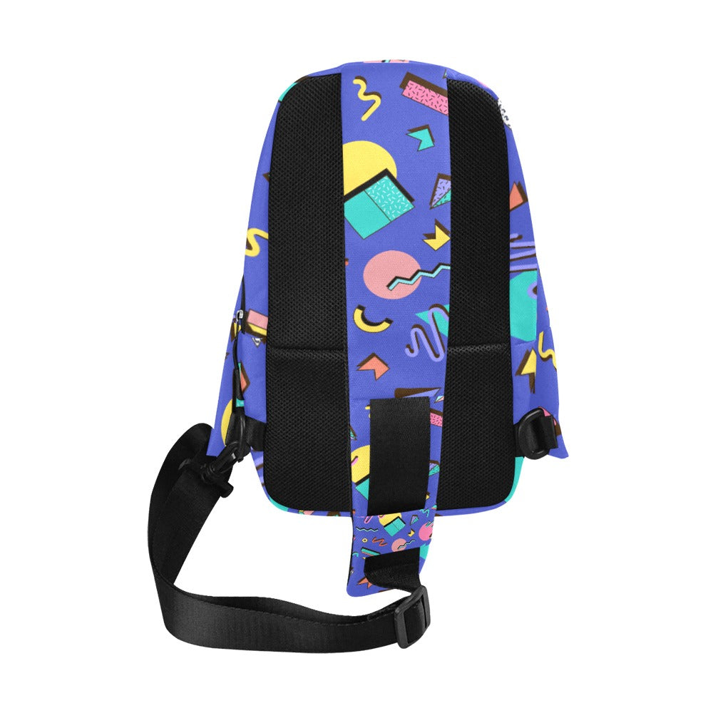 Nostalgic 90s Aesthetic Design Men's Chest Bag