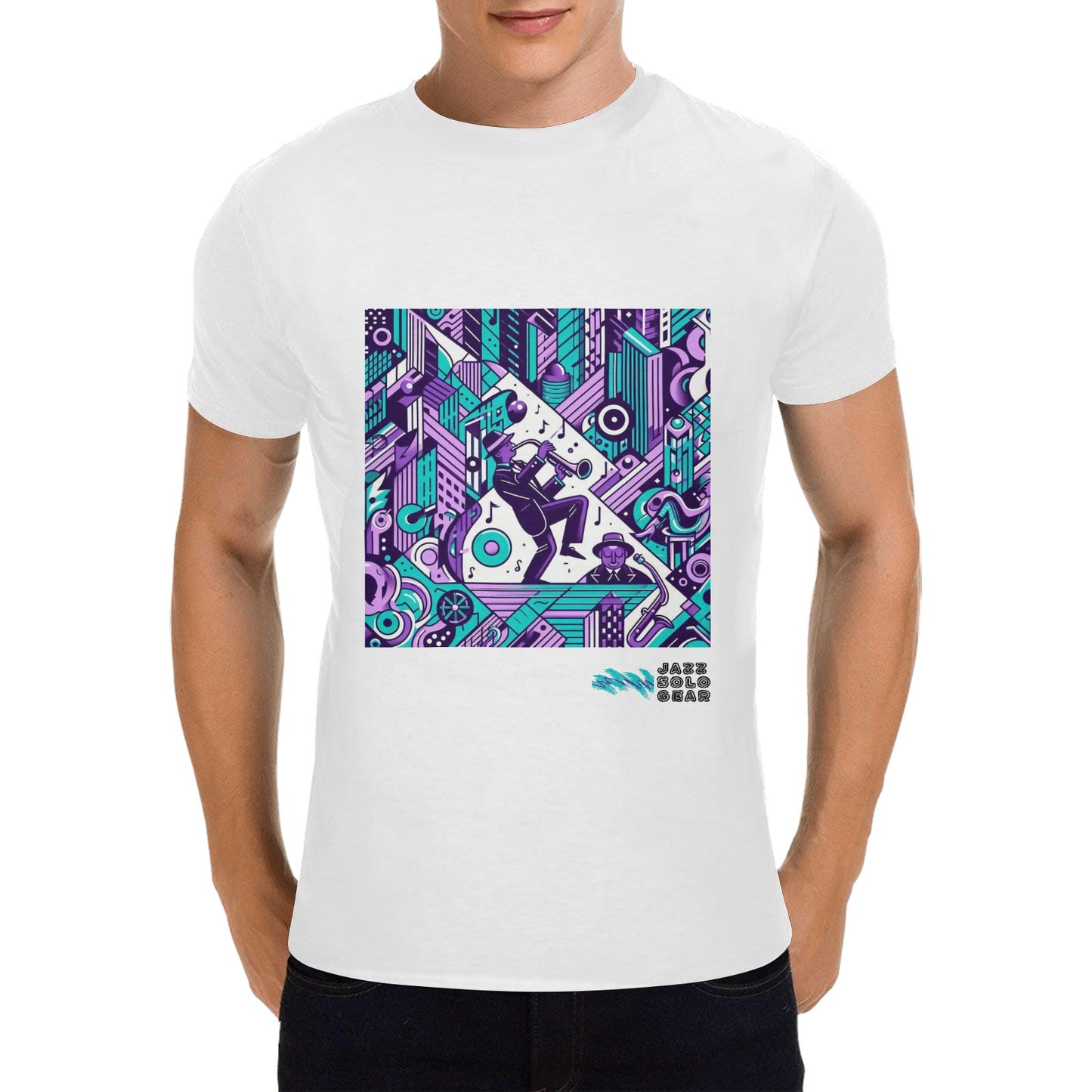 Literal Jazz Soloist 90s Jazz Solo Pattern Men's T-Shirt