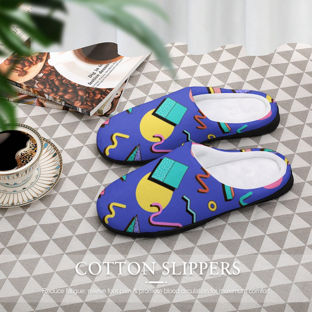 Nostalgic 90s Aesthetic Design Cotton slippers