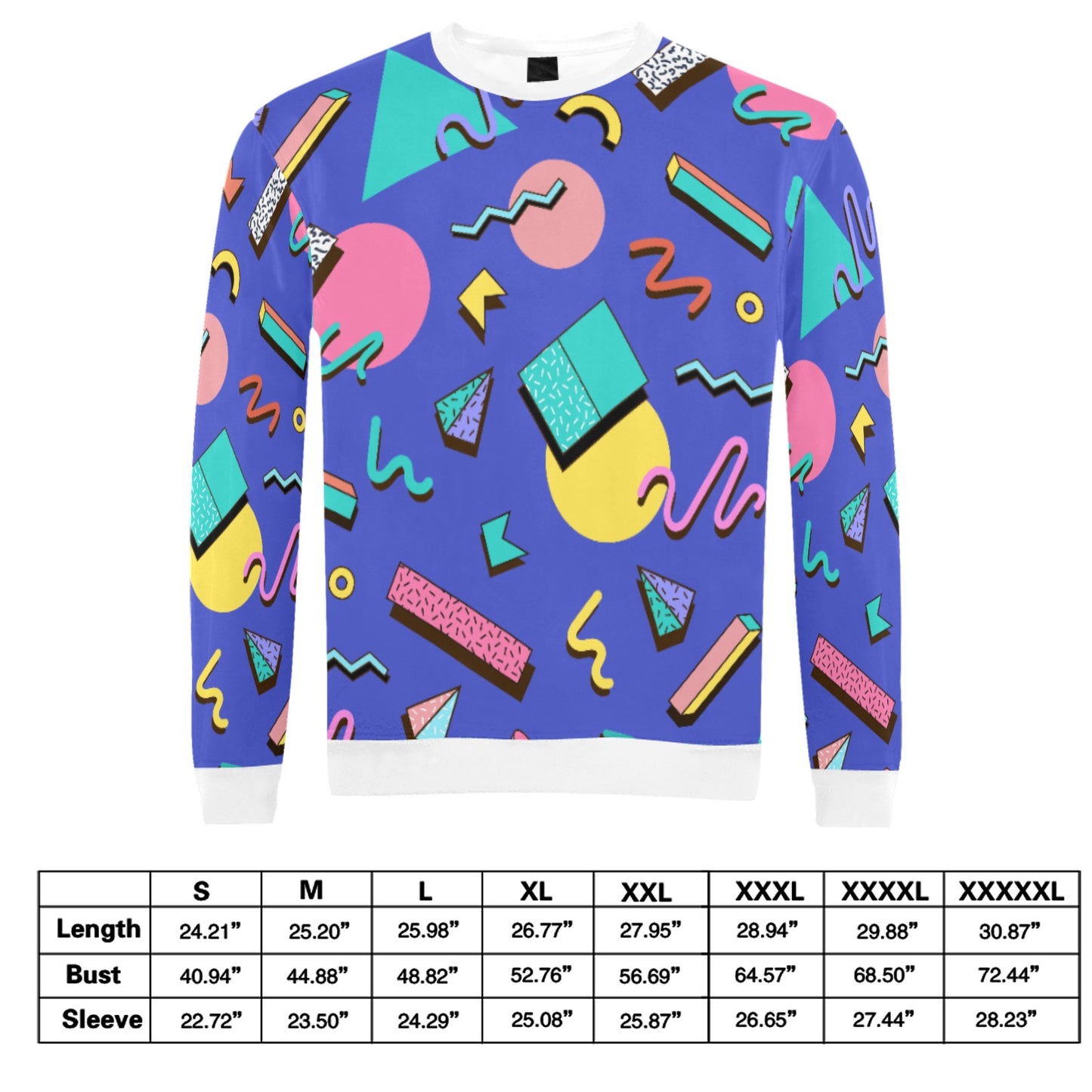 Nostalgic 90s Aesthetic Design Men's All Over Print Sweatshirt