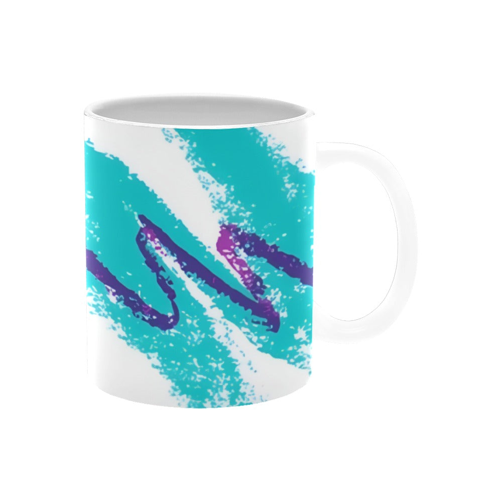 90s Jazz Solo Paper Cup Pattern Classic White Mug (11 OZ)