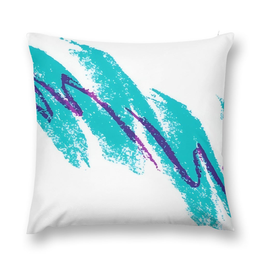 90s Jazz Solo Paper Cup Pattern Plush pillow case (double-sided design)