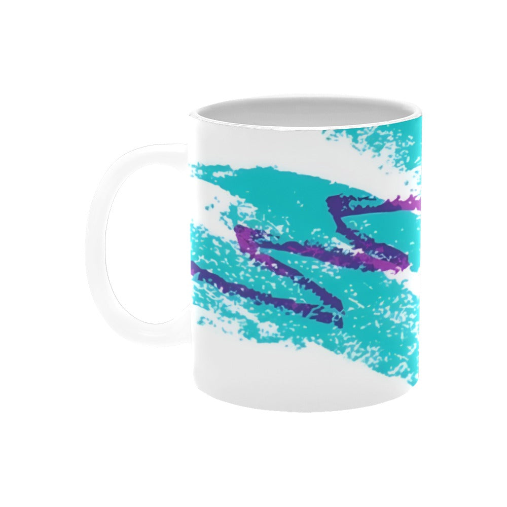 90s Jazz Solo Paper Cup Pattern Classic White Mug (11 OZ)