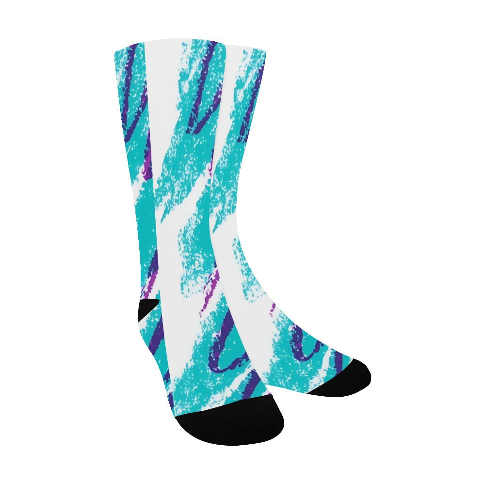 90s Jazz Solo Paper Cup Pattern Men's Custom Socks