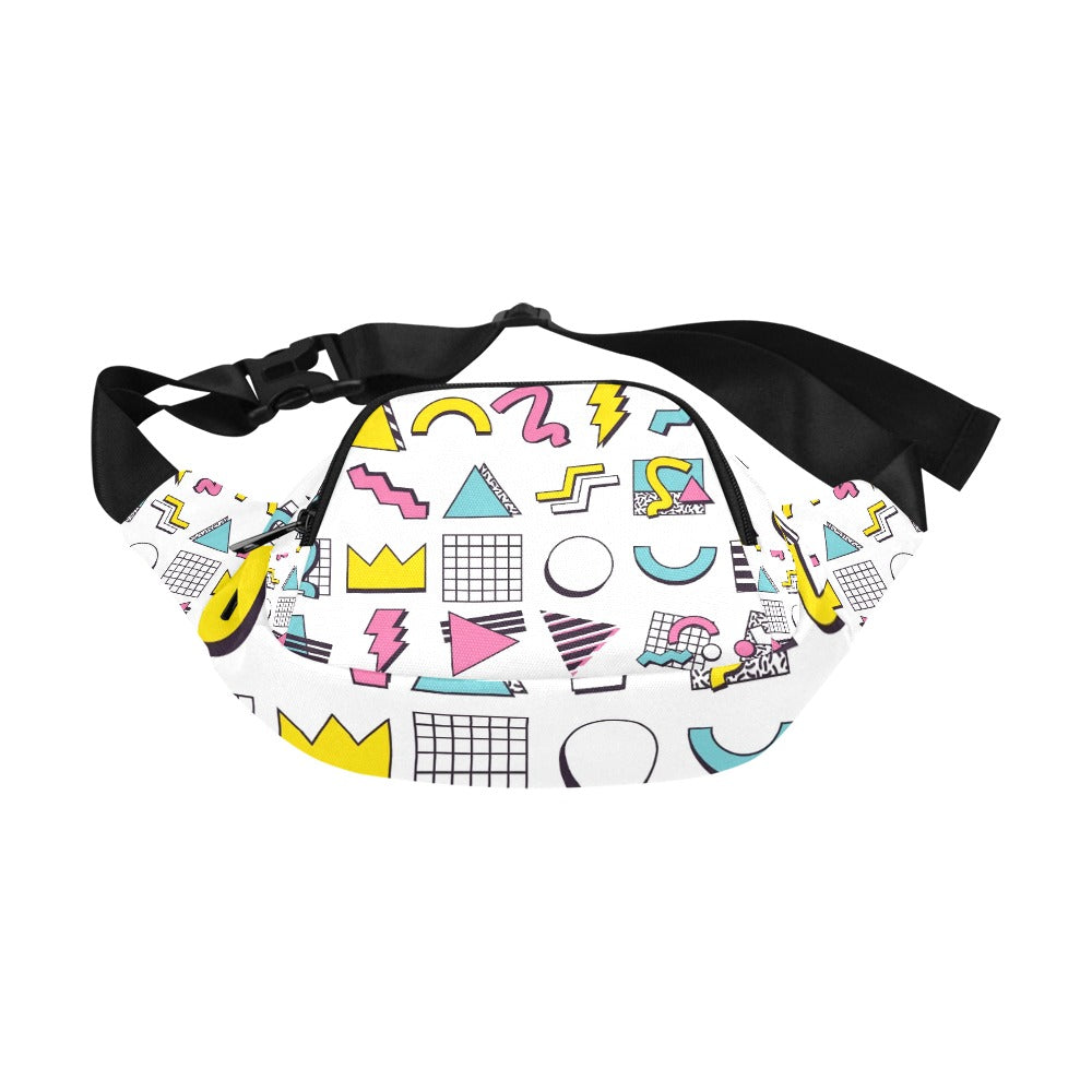 90s White Aesthetic Design Unisex Waist Bag