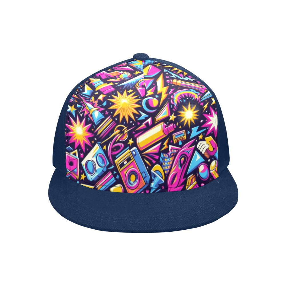 90s Sonic BOOM! Snapback Hat - Peach Suede