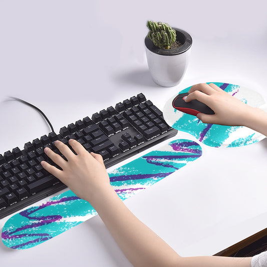 90s Jazz Solo Paper Cup Pattern Mouse Pad and Hand Rest Set