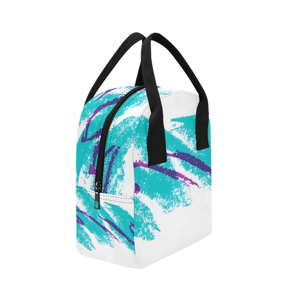 90s Jazz Solo Paper Cup Pattern Insulated Lunch Bag