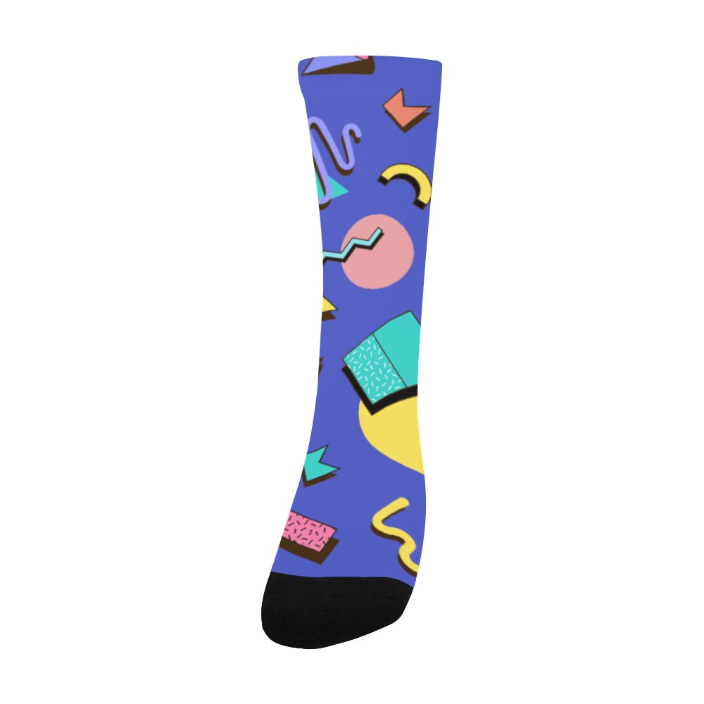 Nostalgic 90s Aesthetic Design Men's Custom Socks