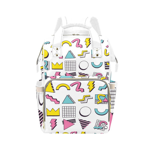 90s White Aesthetic Design Multi-Function Backpack