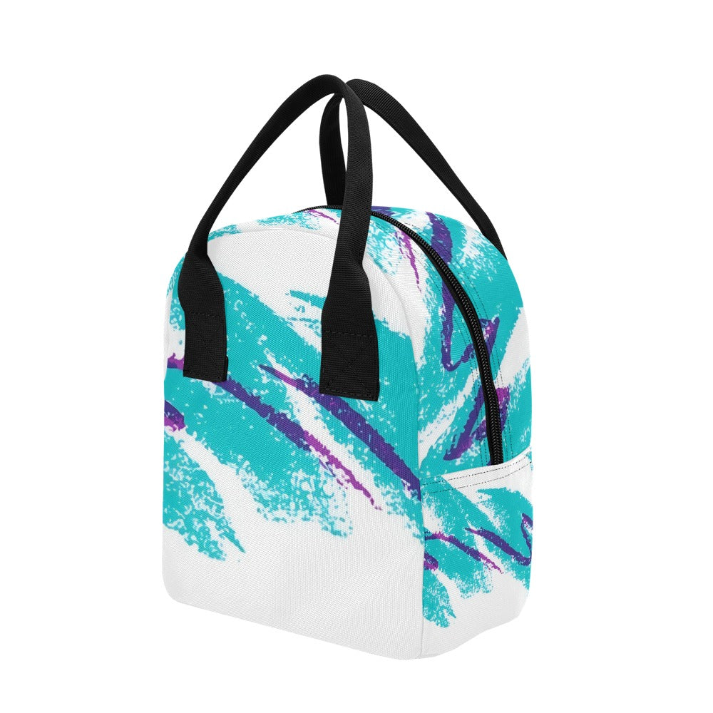 90s Jazz Solo Paper Cup Pattern Insulated Lunch Bag