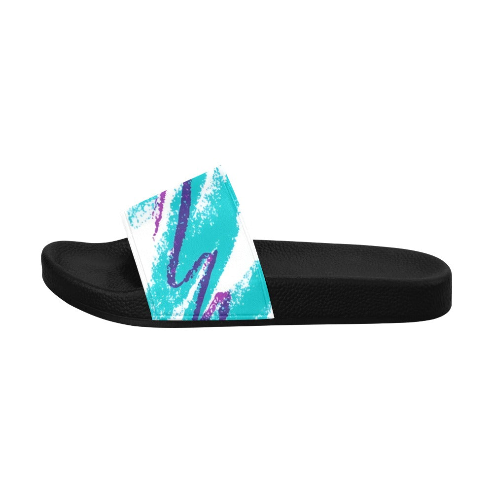 90s Jazz Solo Paper Cup Pattern Men's Slide Sandals