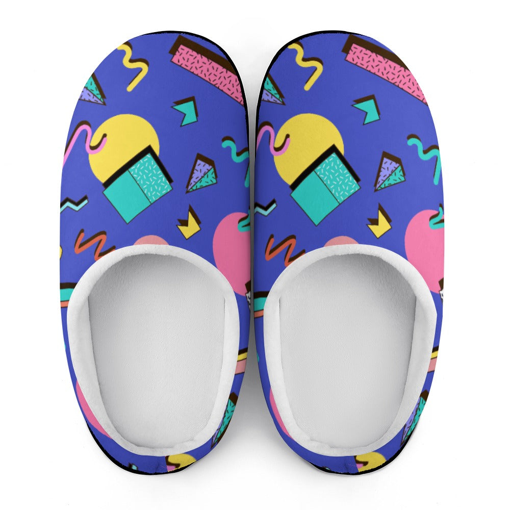 Nostalgic 90s Aesthetic Design Cotton slippers