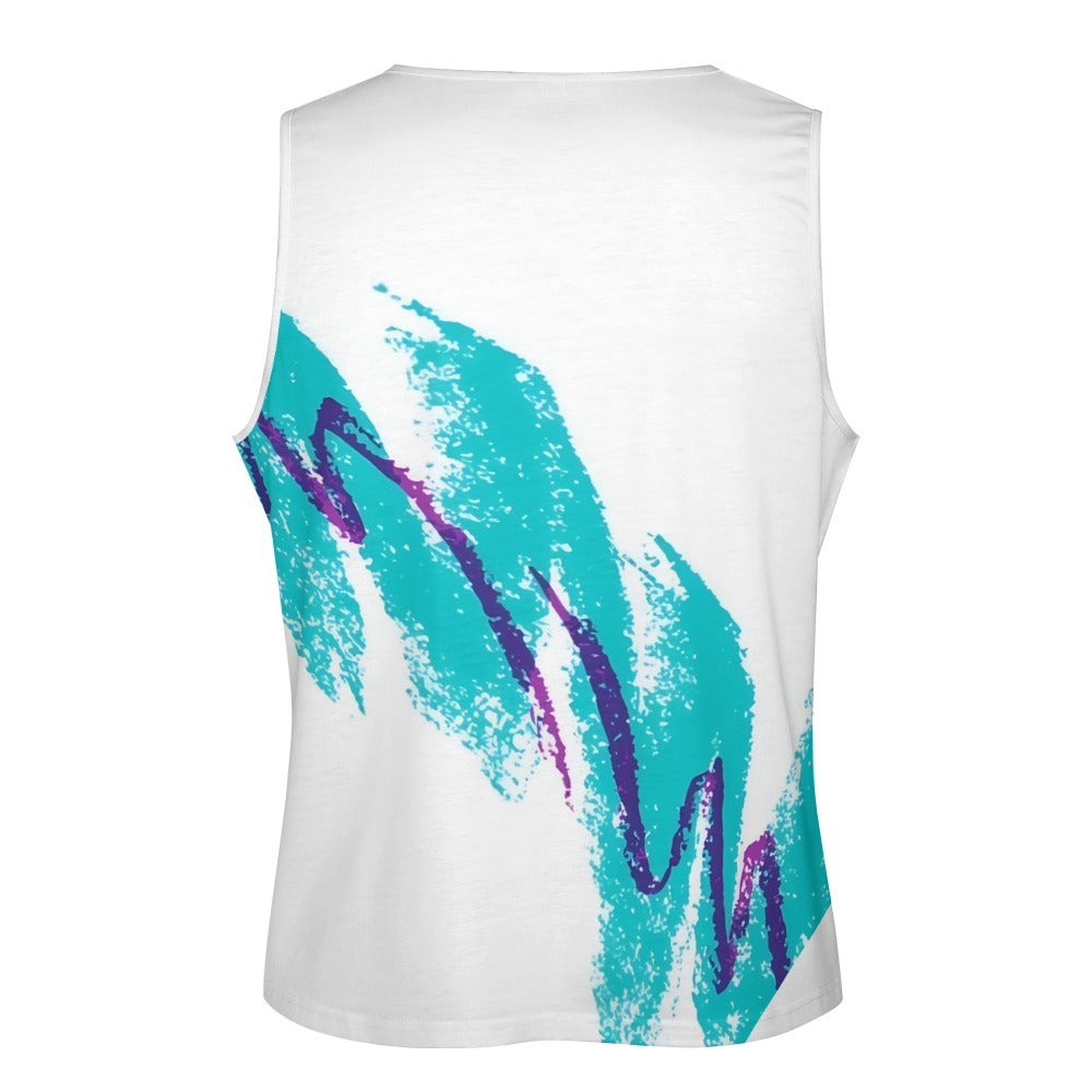 90s Jazz Solo Paper Cup Pattern Men's Full print vest