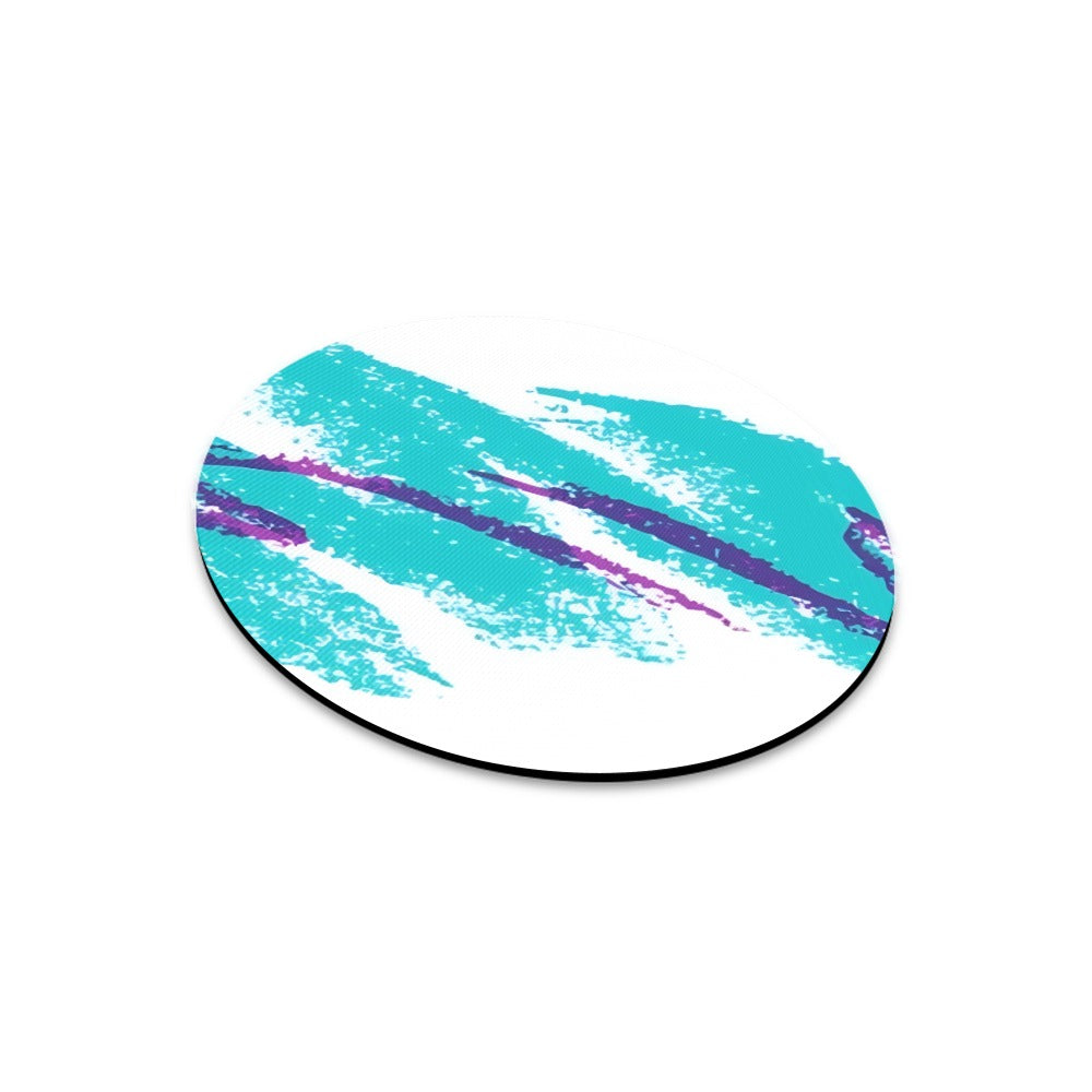 90s Jazz Solo Paper Cup Pattern Round Mousepad