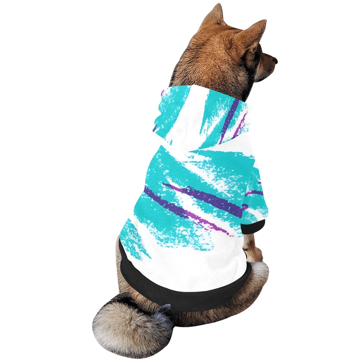 90s Jazz Solo Paper Cup Pattern All Over Print Pet Dog Hoodie