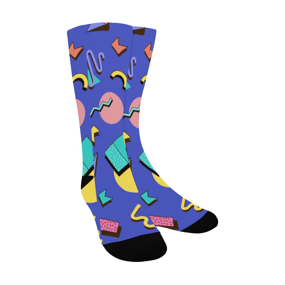 Nostalgic 90s Aesthetic Design Men's Custom Socks