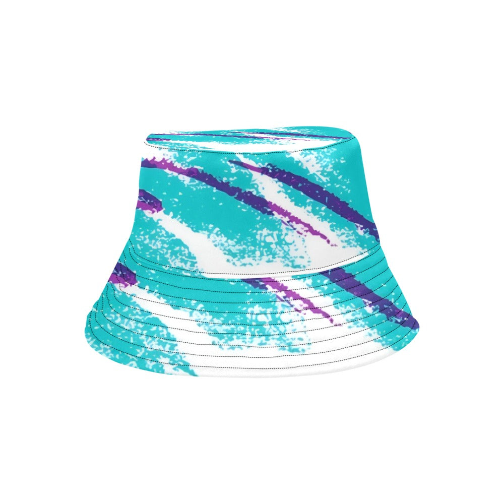 90s Jazz Solo Paper Cup Pattern Men's All Over Print Bucket Hat