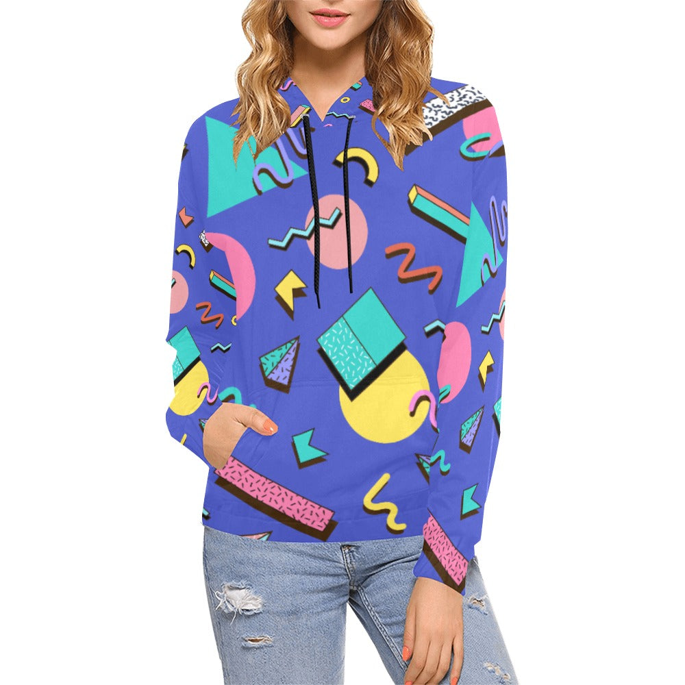 Nostalgic 90s Aesthetic Design Women's All Over Print Hoodie