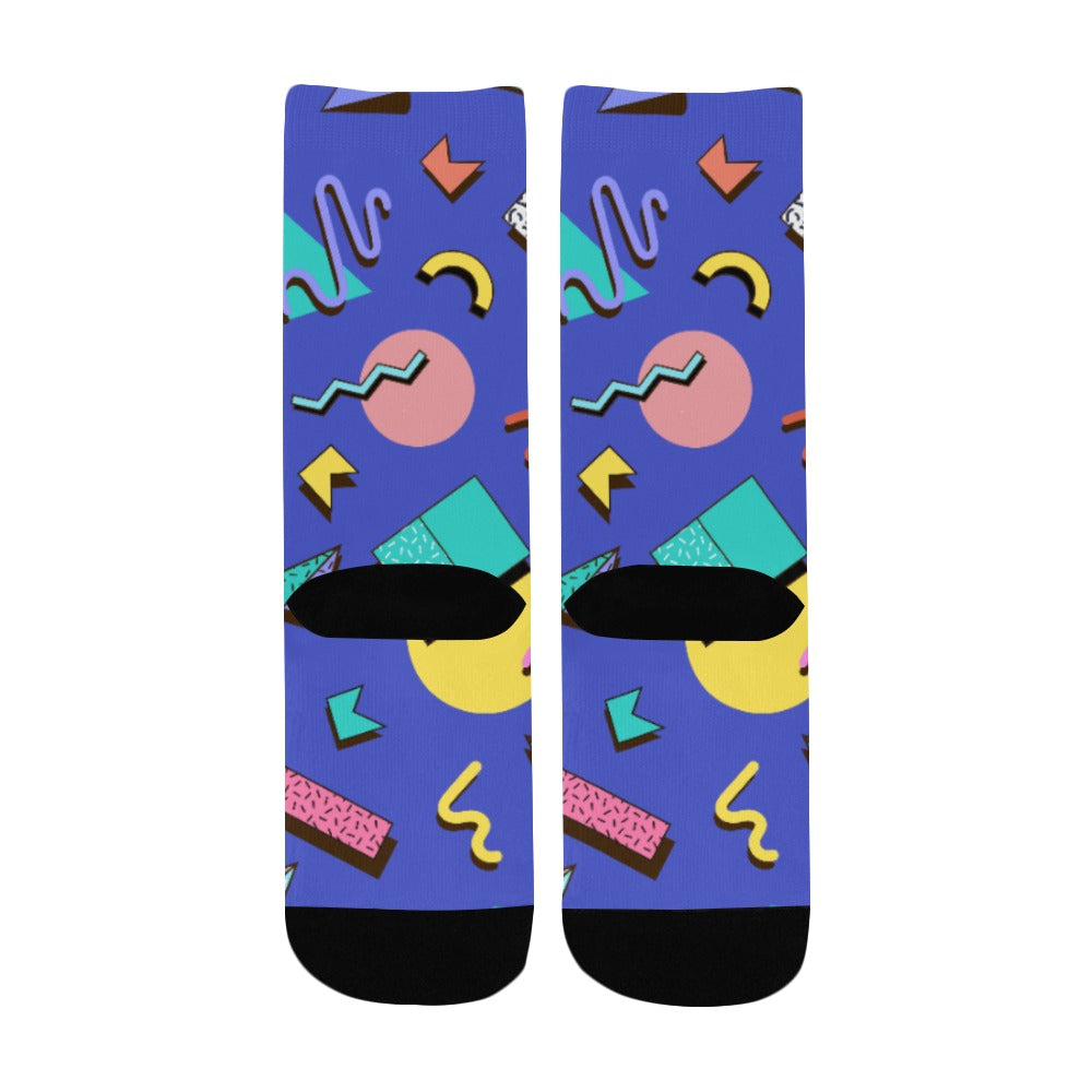 Nostalgic 90s Aesthetic Design Kid's Custom Socks