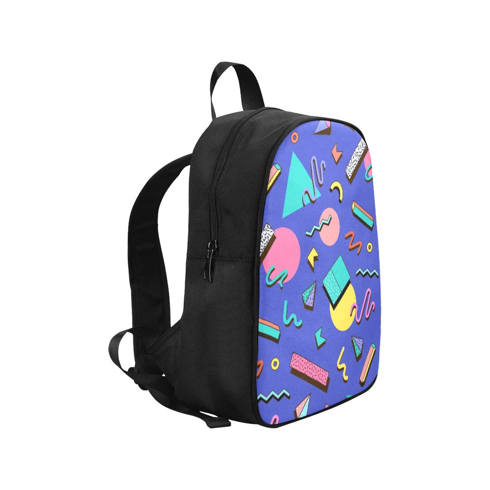 Nostalgic 90s Aesthetic Design Canvas Backpack ( Model 1682) (Medium)