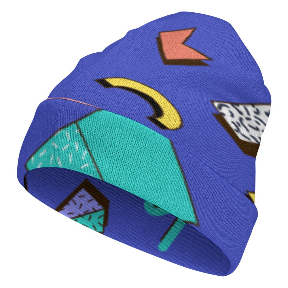 Nostalgic 90s Aesthetic Design Full printed knitted hat