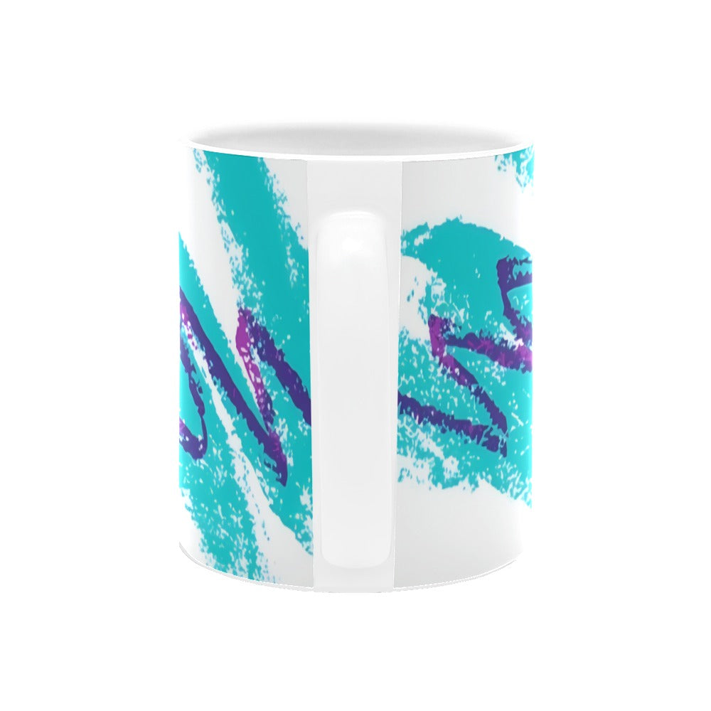 90s Jazz Solo Paper Cup Pattern Classic White Mug (11 OZ)