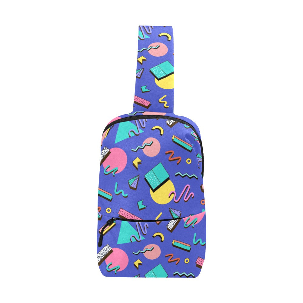 Nostalgic 90s Aesthetic Design Men's Chest Bag