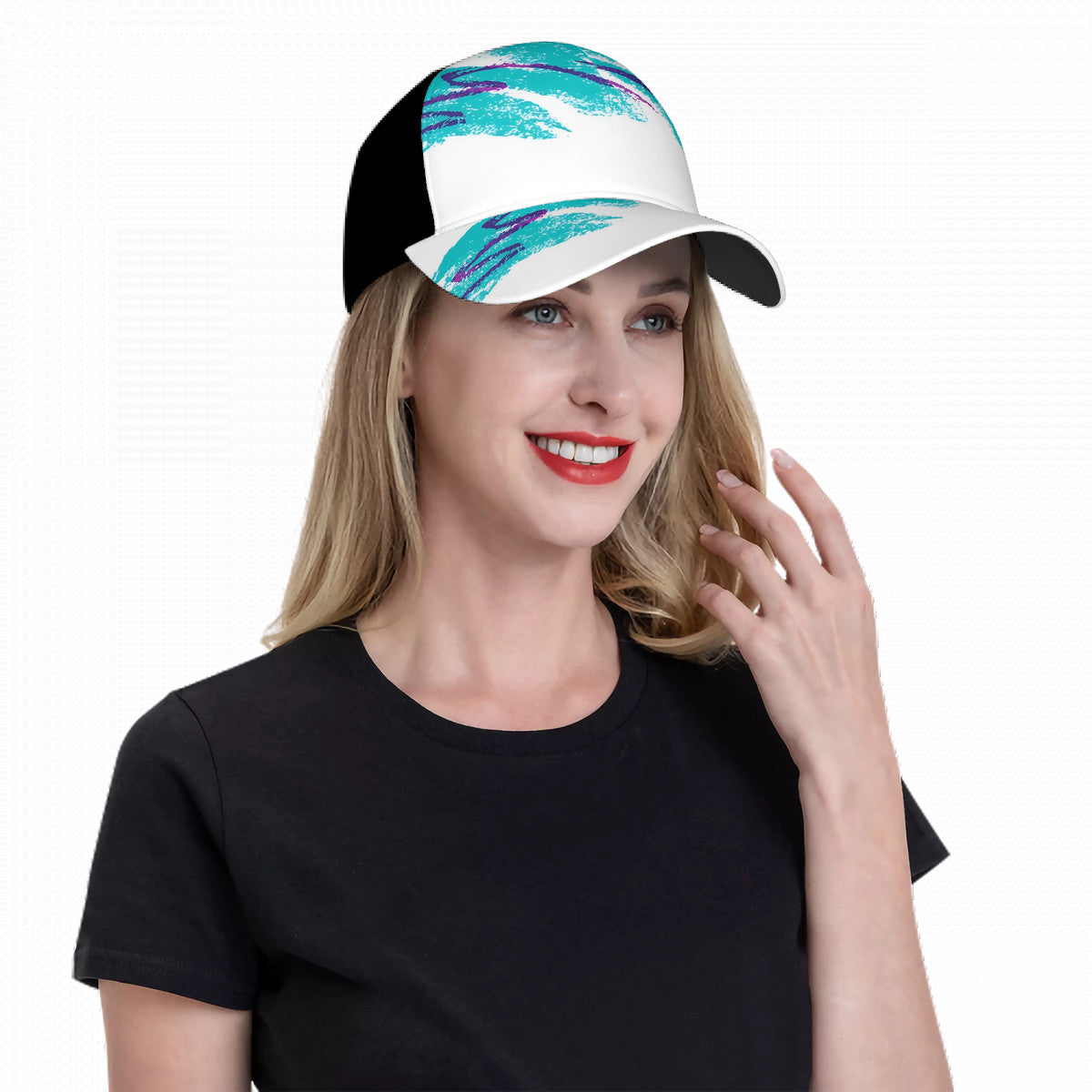 90s Jazz Solo Cup Pattern Curved Brim Baseball Cap