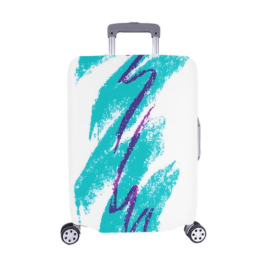 90s Jazz Solo Paper Cup Pattern Luggage Cover (22"-25") (Medium)