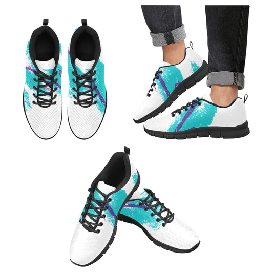 90s Jazz Solo Paper Cup Pattern Men's Breathable Sneakers