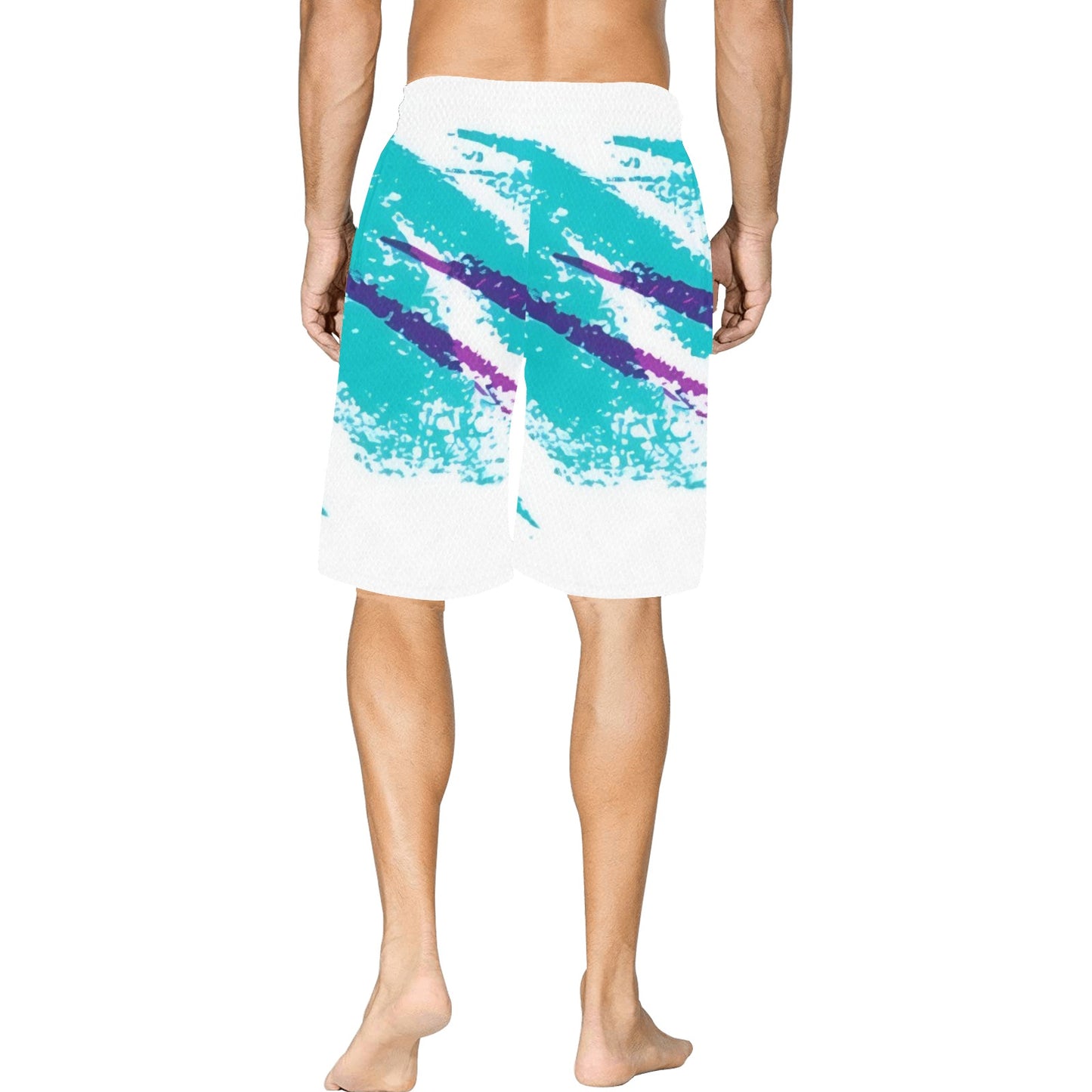 90s Jazz Solo Print All Over Print Basketball Shorts With Pockets