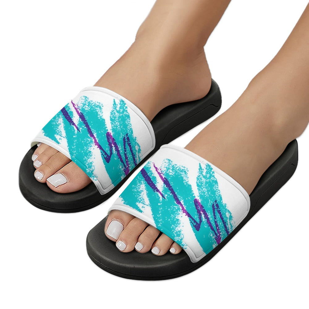 90s Jazz Solo Paper Cup Pattern PVC home slippers (Unisex men's and women's)