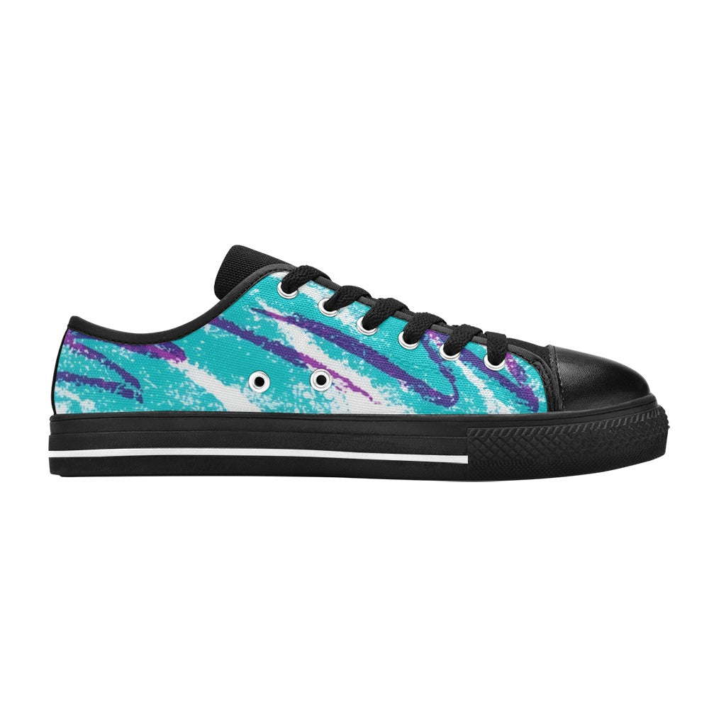 90s Jazz Solo Paper Cup Pattern Aquila Canvas Women's Shoes