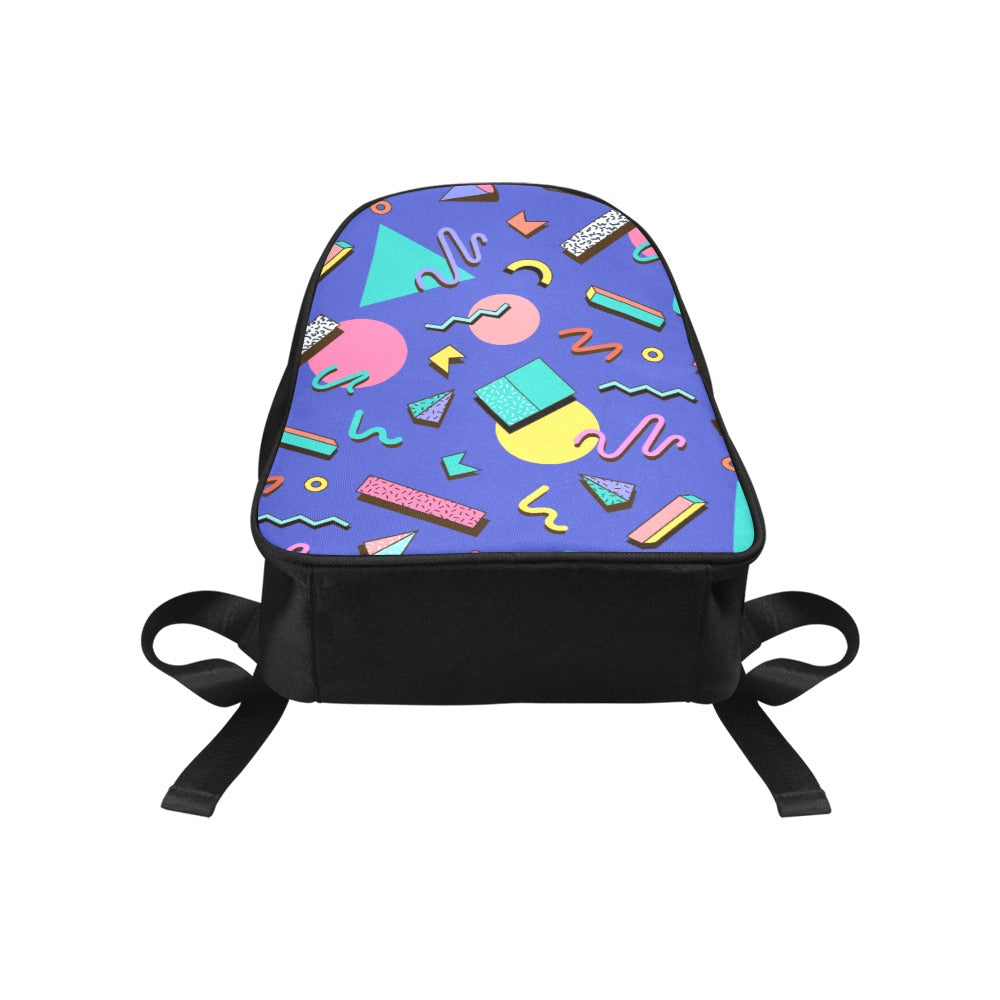 Nostalgic 90s Aesthetic Design Canvas Backpack ( Model 1682) (Medium)