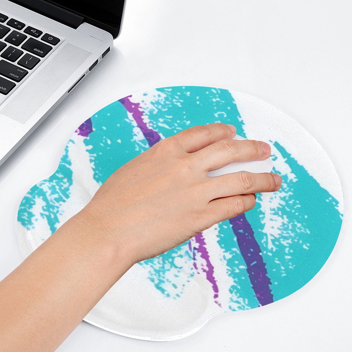 90s Jazz Solo Paper Cup Pattern Mousepad with Wrist Rest