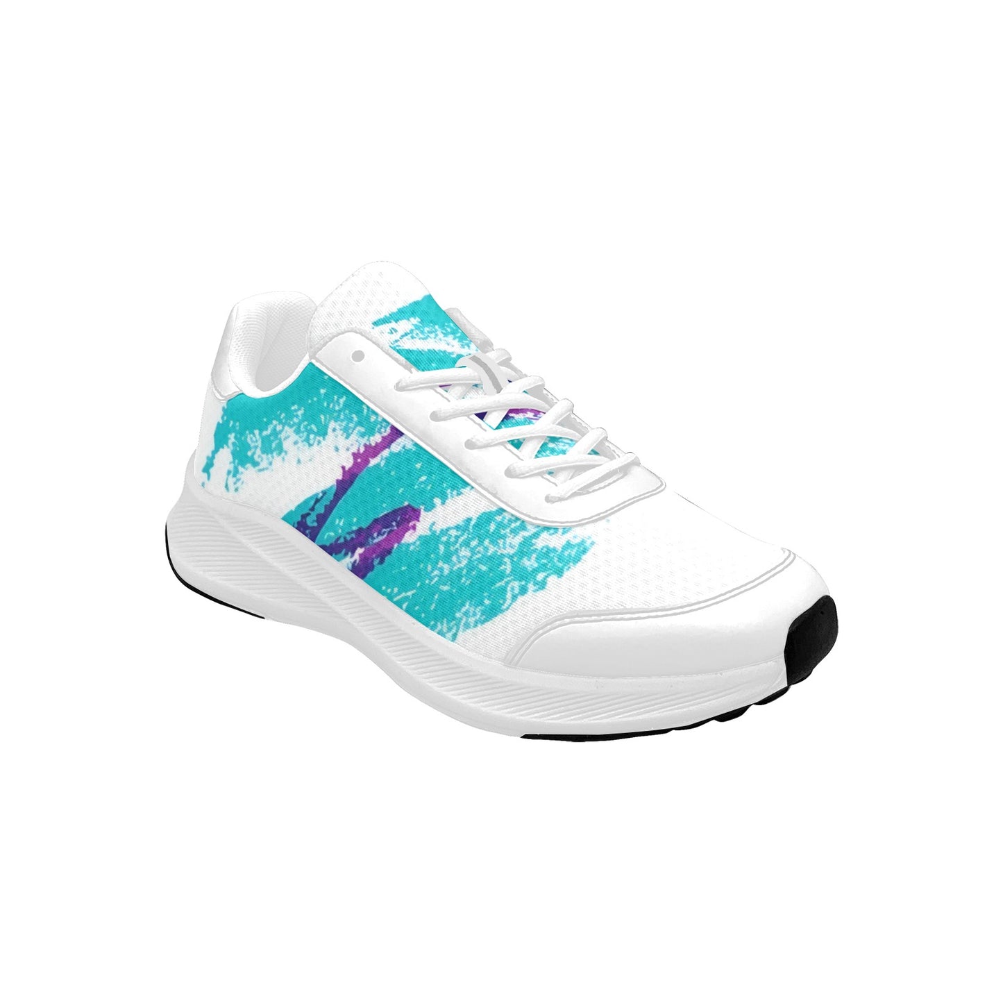 90s Jazz Solo Paper Cup Pattern Women's Mudguard Running Shoes