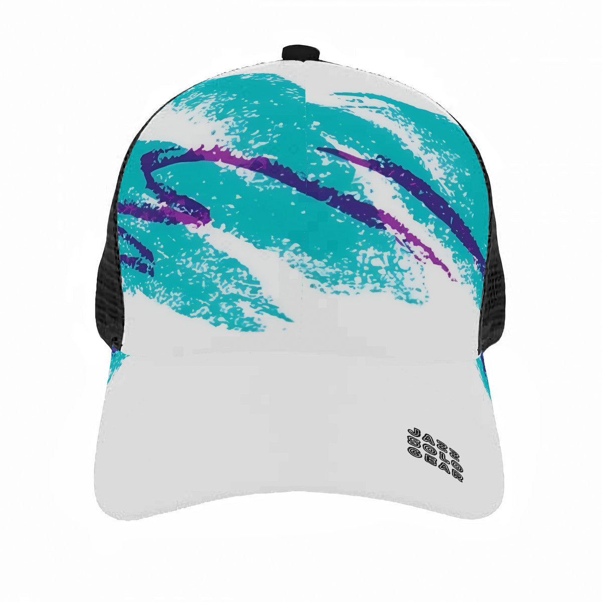 90s Jazz Solo Cup Pattern Brim Mesh Baseball Cap