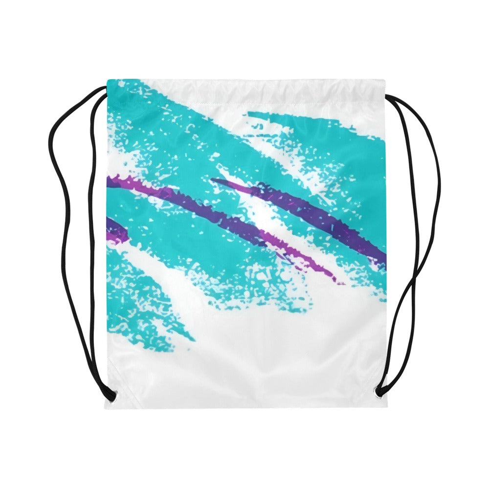 90s Jazz Solo Paper Cup Pattern Drawstring Bags (Large)