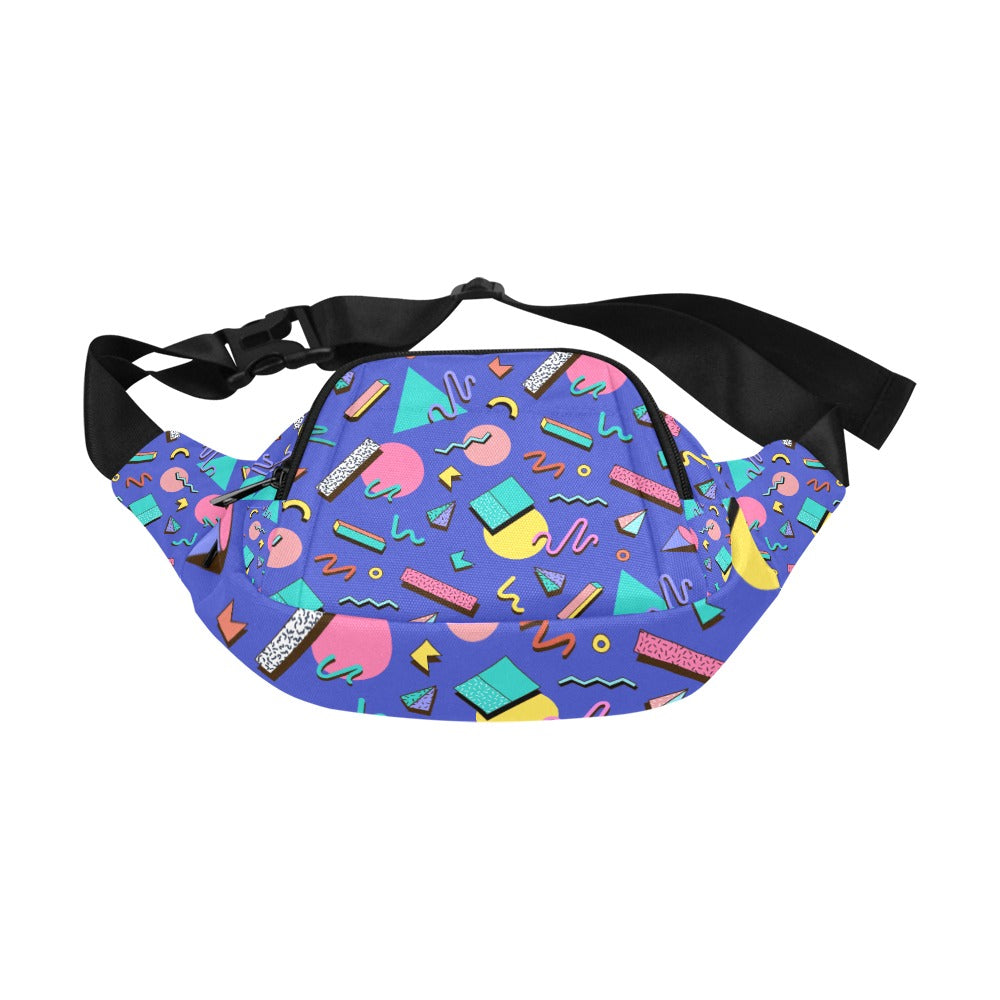 Nostalgic 90s Aesthetic Design Unisex Waist Bag With Front Pocket