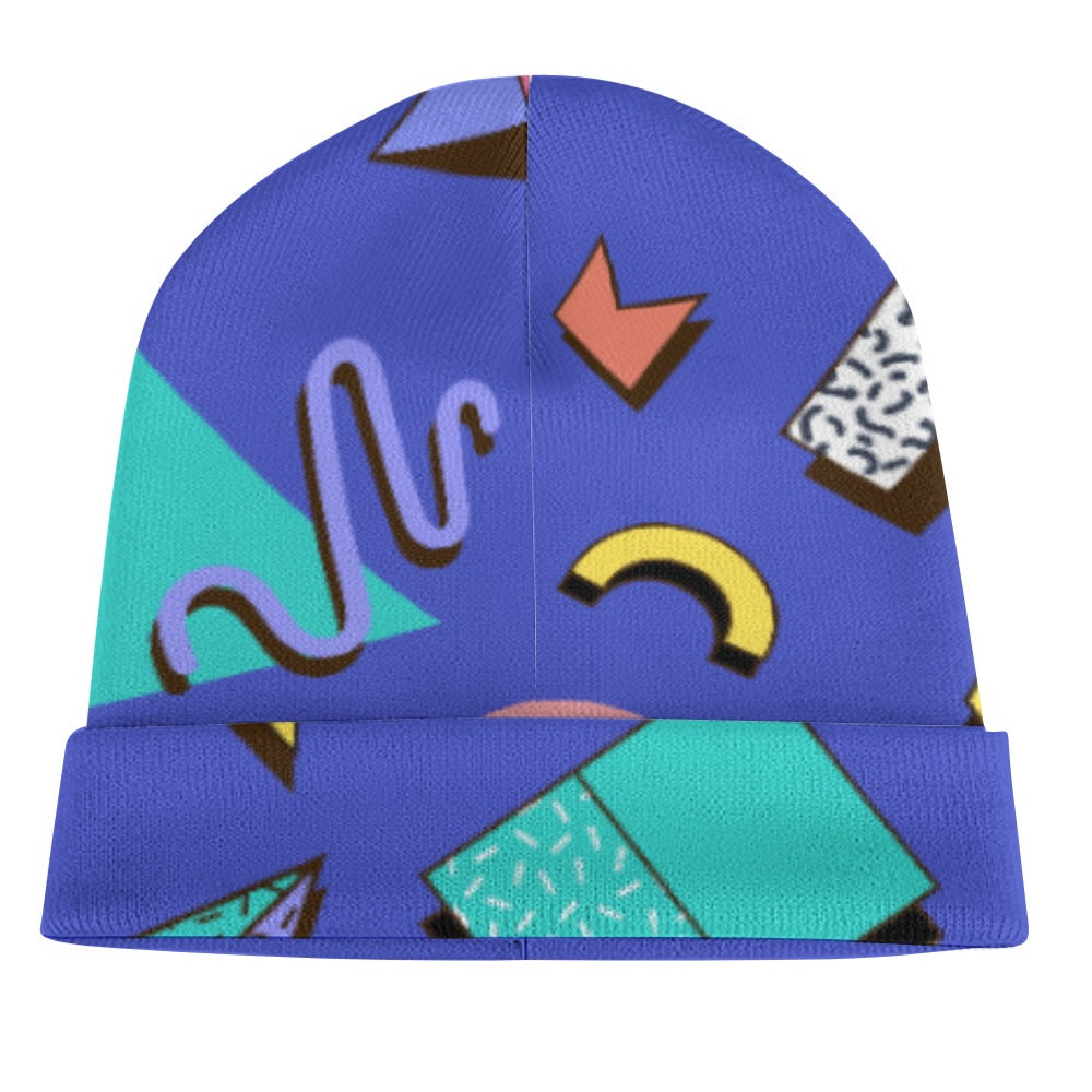 Nostalgic 90s Aesthetic Design Full printed knitted hat