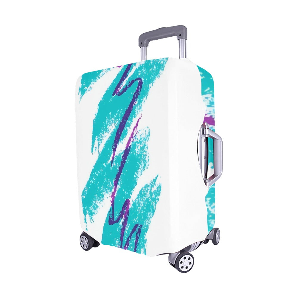 90s Jazz Solo Paper Cup Pattern Luggage Cover (22"-25") (Medium)