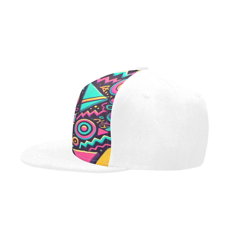 Neon Retro 90s Pattern Snapback Hat