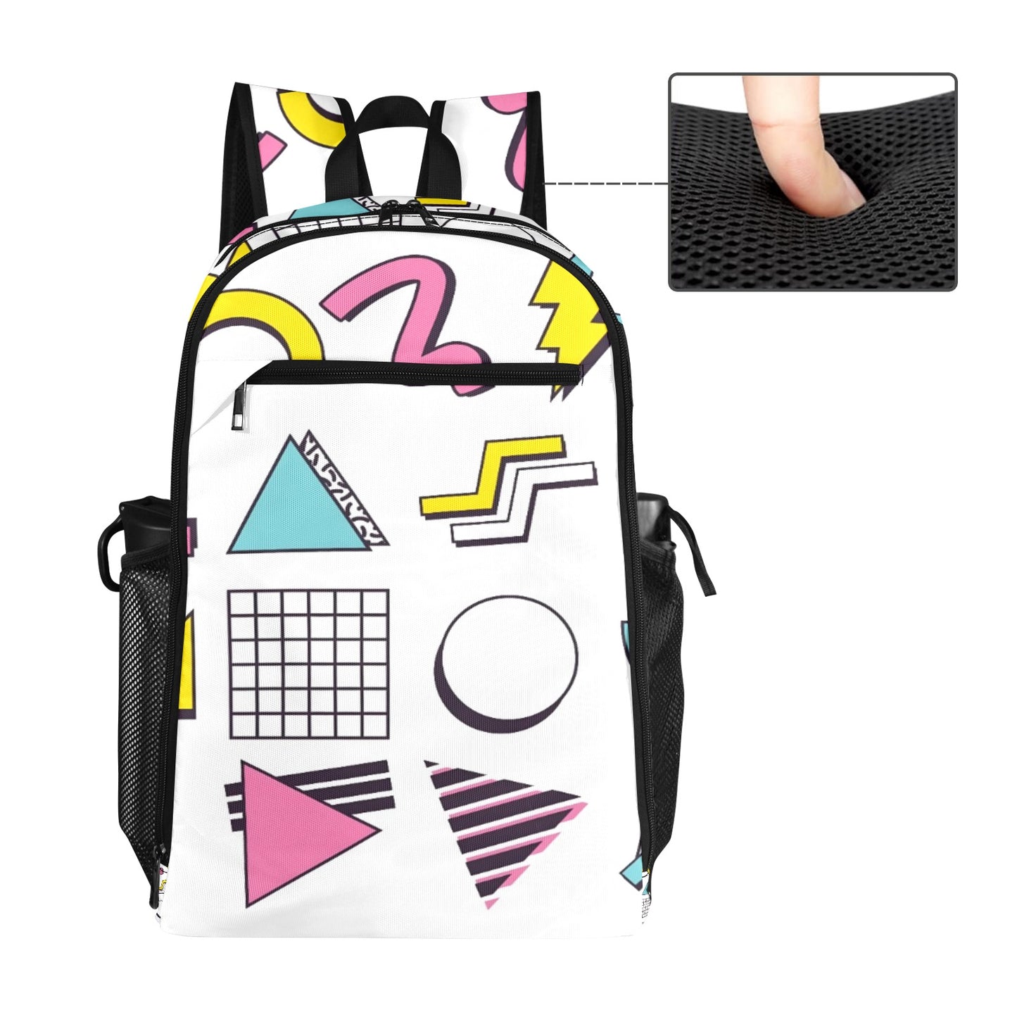 90s White Aesthetic Design All Over Print Leisure Sports Backpack