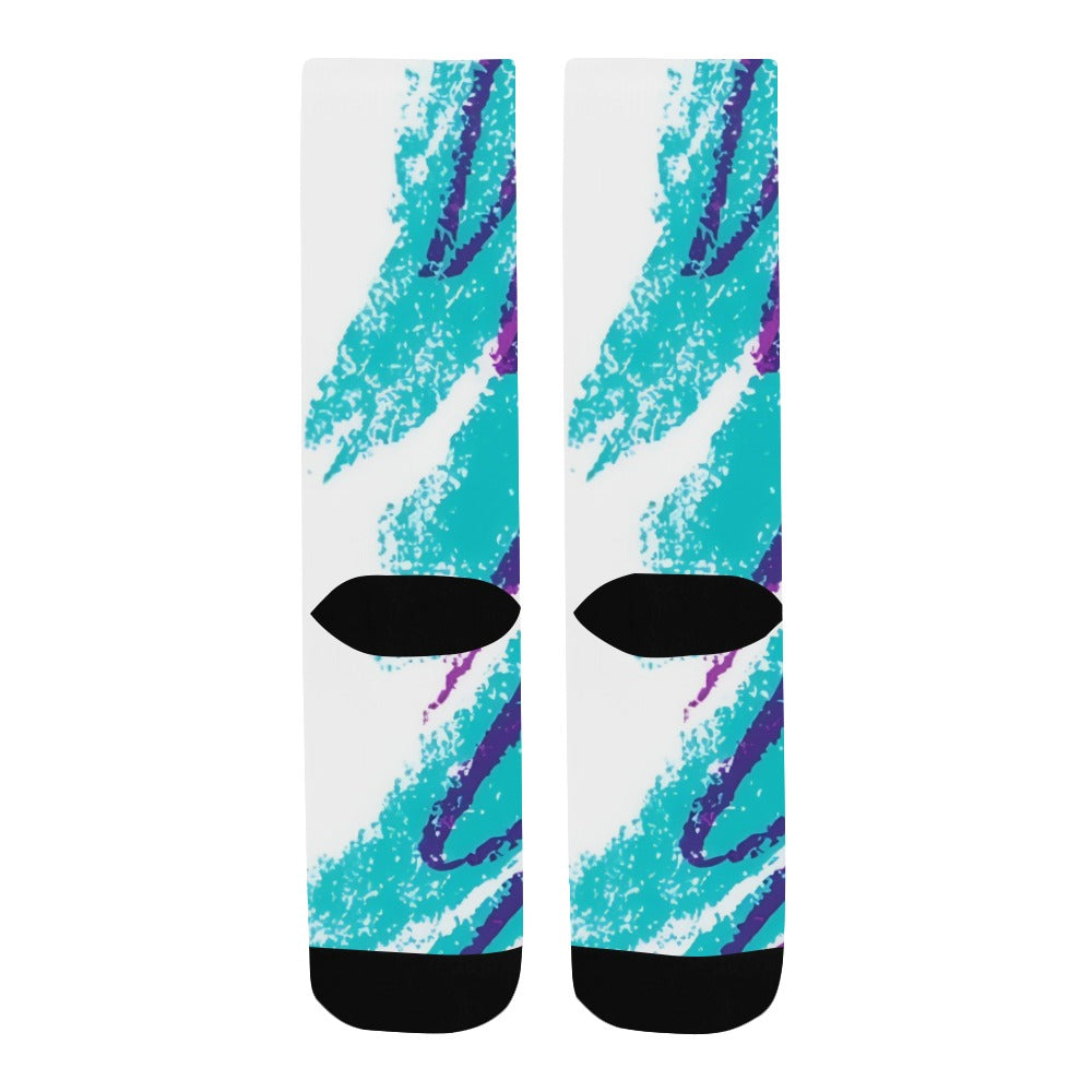 90s Jazz Solo Paper Cup Pattern Men's Custom Socks