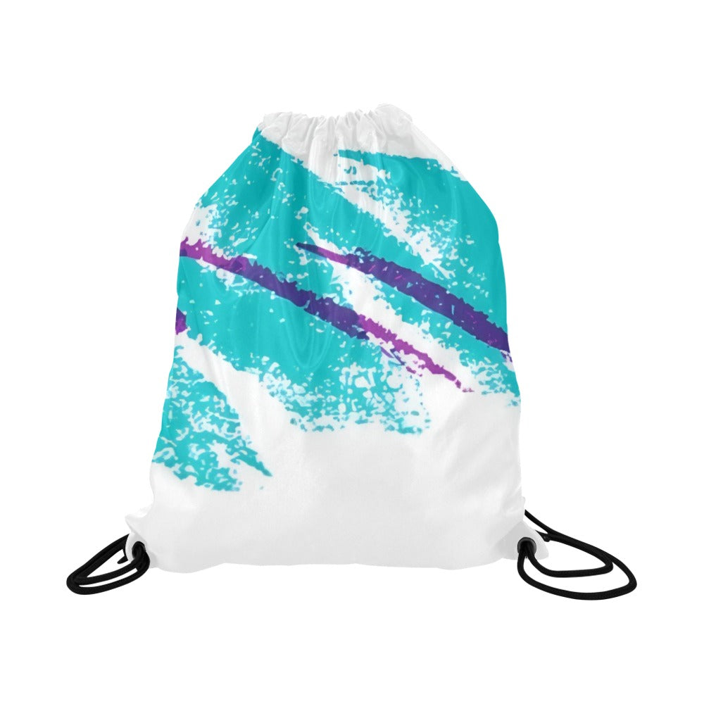 90s Jazz Solo Paper Cup Pattern Drawstring Bags (Large)