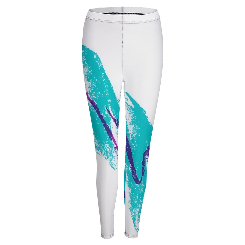 90s Jazz Solo Paper Cup Pattern Leggings