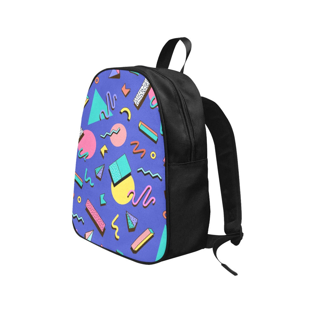 Nostalgic 90s Aesthetic Design Canvas Backpack ( Model 1682) (Medium)